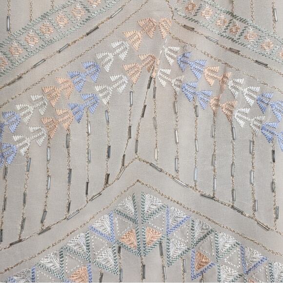 Free people beaded Aztec shift dress rose/tyrie size S - Picture 6 of 8